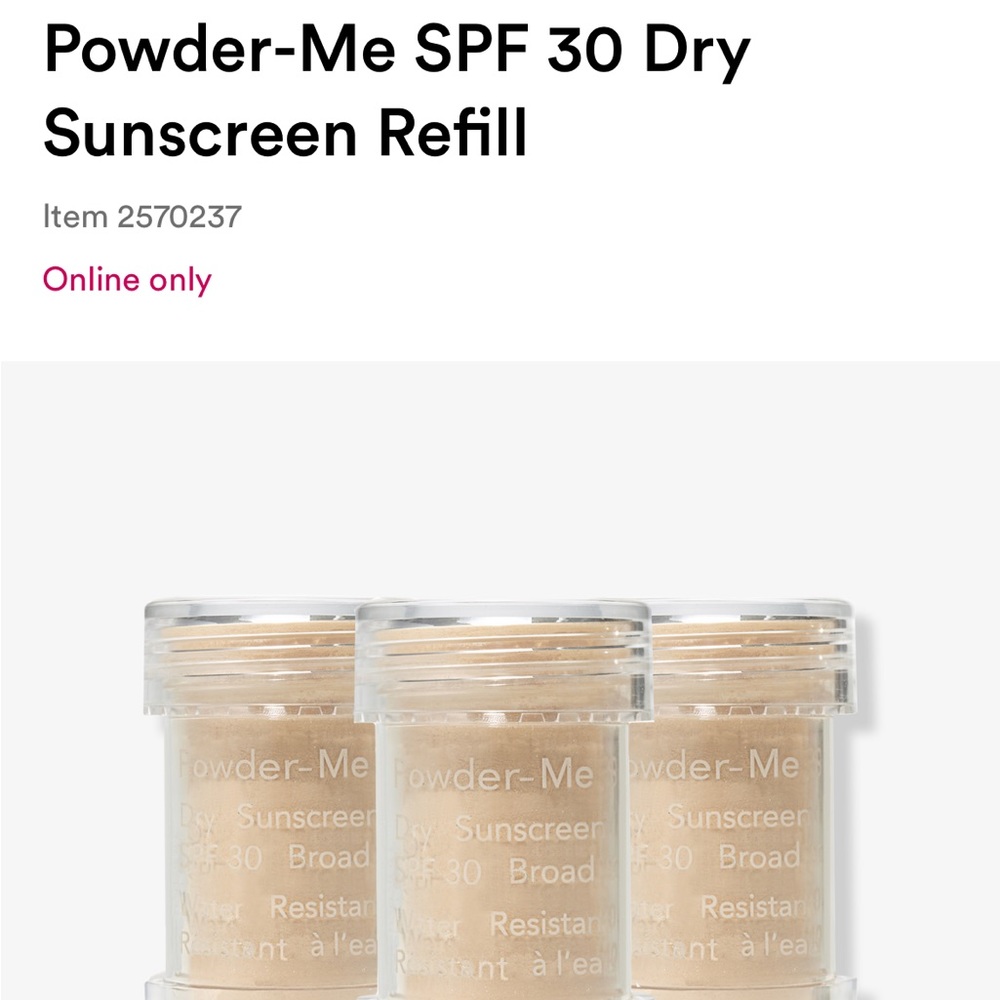 Jane Iredale powder me spf 30 dry sunscreen refill
